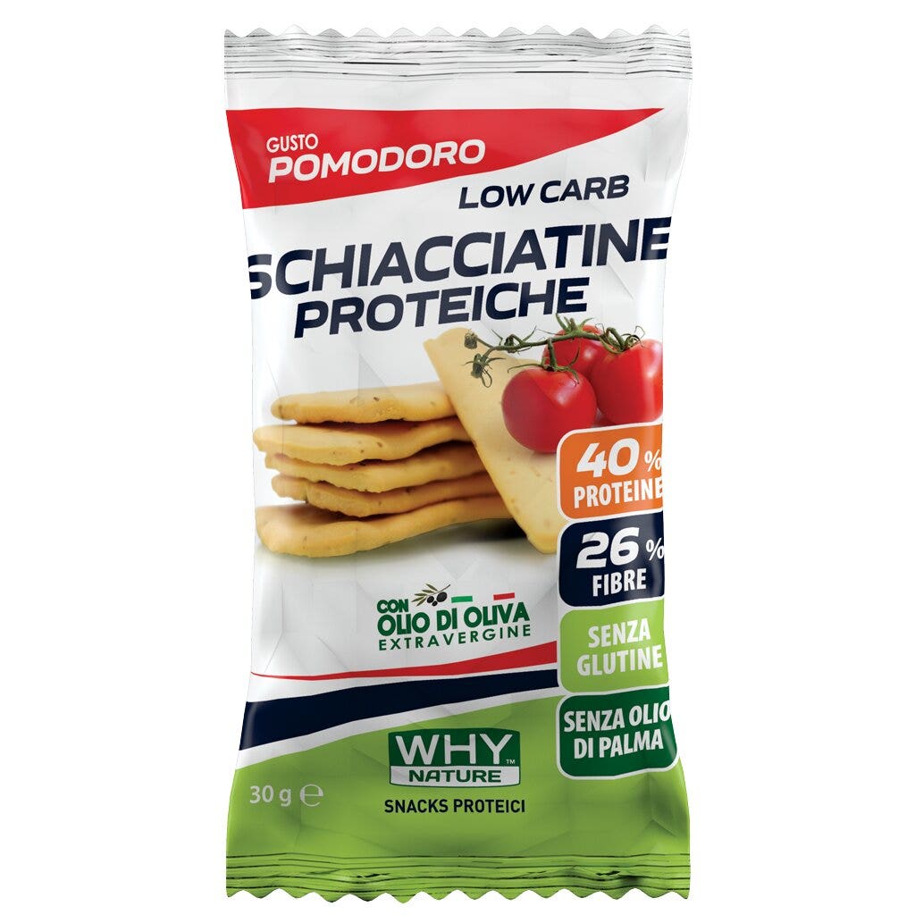 Why Nature Low Carb Schiacciatine Proteiche Gusto Pomodoro 30g-2
