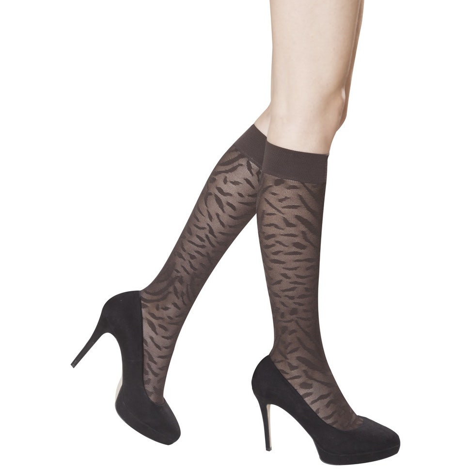 Solidea Savannah Lace 70 Knee-High Gambaletto Fantasia Antracite 3-L-1