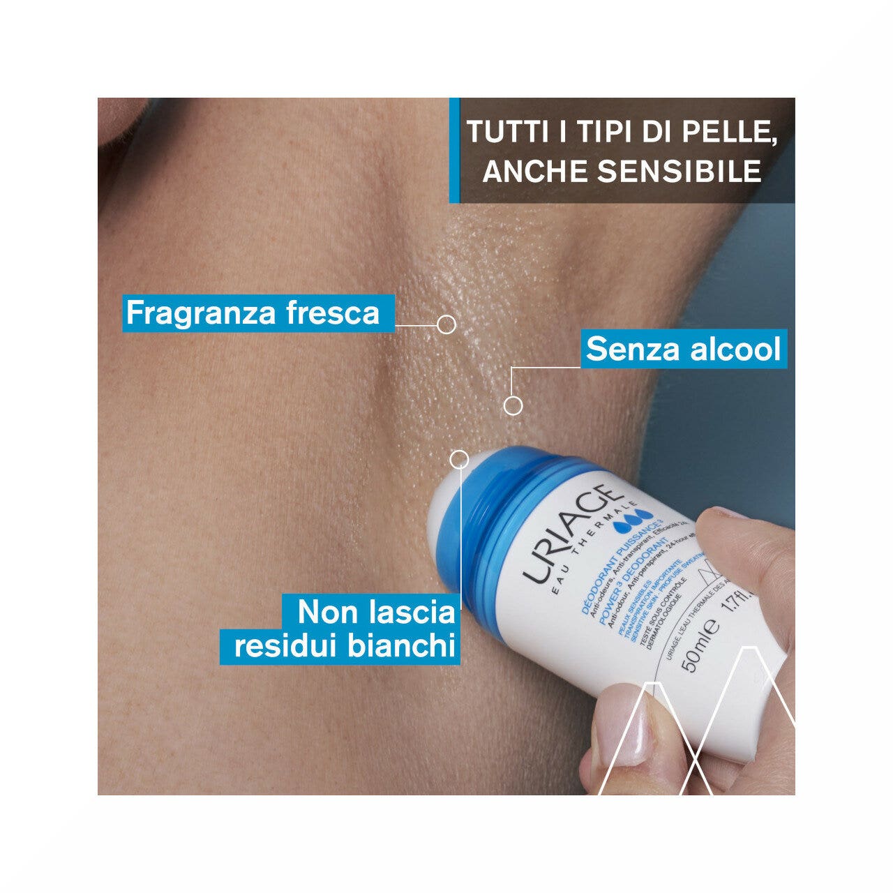 Uriage Deodorante Power3 Roll On 50ml-3