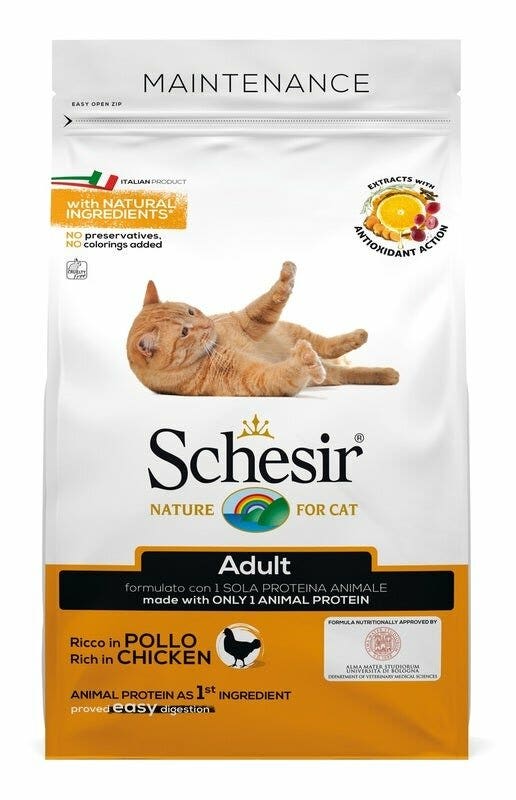 Schesir Mantenimento Croccantini Con Pollo Per Gatti Adulti Sacco 1,5kg-2