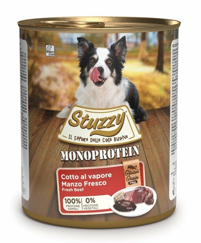 Stuzzy Monoprotein Al Manzo Cibo Umido Cani Adulti Barattolo 800g-2