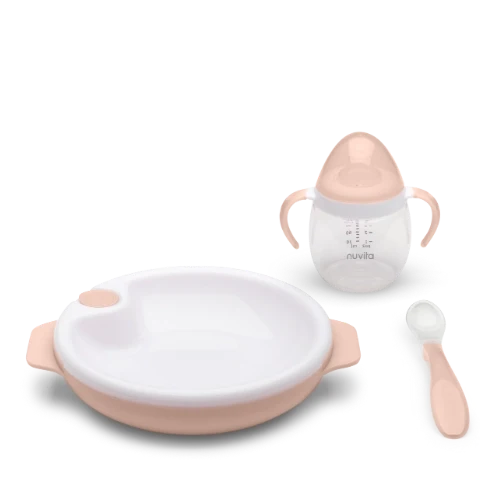 Nuvita Set Pappa Svezzamento 6+ Mesi con Piatto Termico, Tazza e Cucchiaio