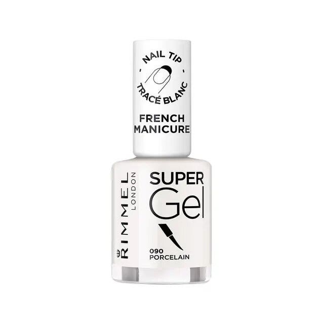 Rimmel Smalto Super Gel French Manicure Nail Tip Colore 090 Porcelain 12ml-1