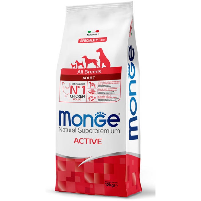 Monge Pollo Active Cibo Secco Cani Adulti Sacco 12 Kg-1