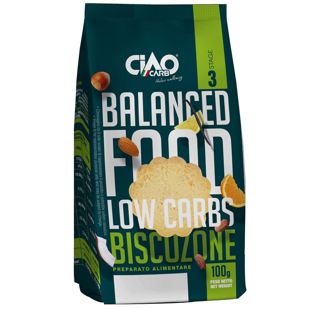 Ciao Carb Stage 3 Biscozone Gusto Nocciola 100g-1