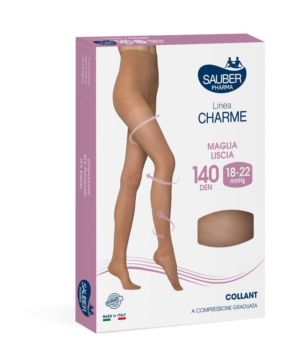 Sauber Linea Charme Collant 140 Den Beige Taglia 3-3