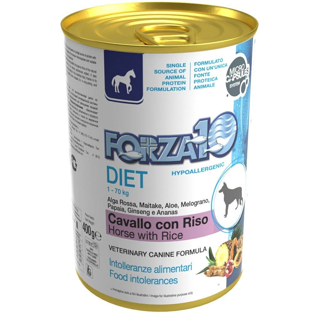 Forza10 Diet Cavallo E Riso Cibo Umido Cani Adulti Barattolo 400g-2
