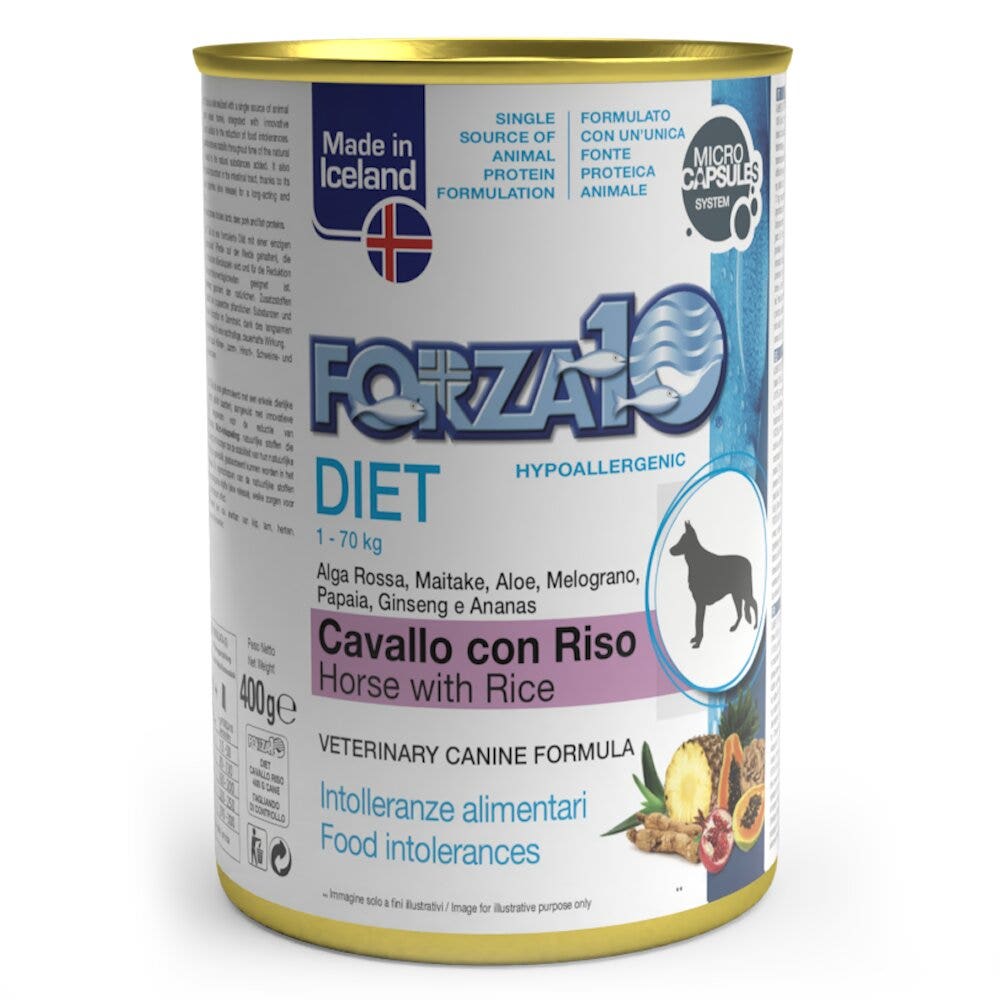 Forza10 Diet Cavallo E Riso Cibo Umido Cani Adulti Barattolo 400g-1