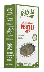 Felicia Bio Mezze Penne Piselli Verdi 250 g-0