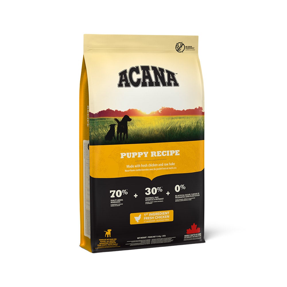 Acana Cane Puppy & Junior Heritage 25 Crocchette Pollame E Platessa Sacco 11,4kg-4