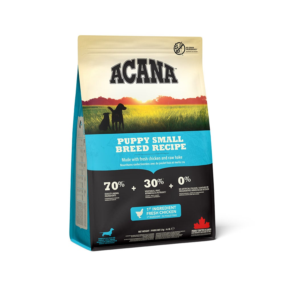 Acana Cane Puppy Small Breed Crocchette Pollame e Passera el Pacifico Sacco 2kg-3