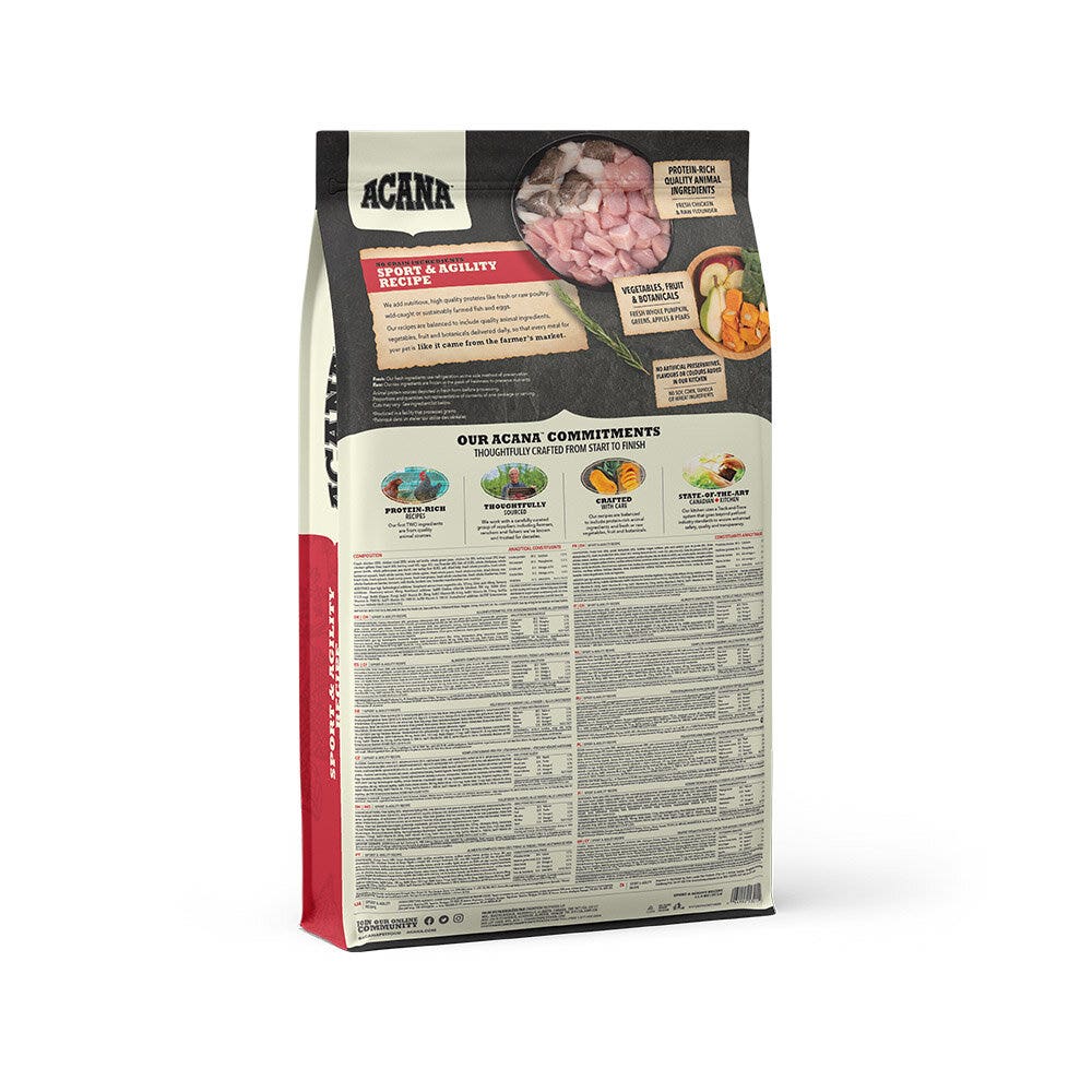 Acana Cane Sport & Agility Crocchette Pollame e Passera del Pacifico Sacco 11,4kg-7