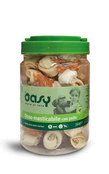 Oasy Snack per Cani Osso Masticabile con Pollo Taglia S 350g-2