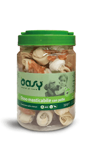 Oasy Snack per Cani Osso Masticabile con Pollo Taglia S 350g-1