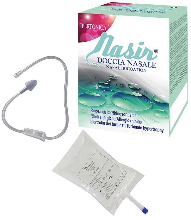 Nasir Doccia Nasale 2 Sacche 250 ml Isotonica + 1 Deflussore-0