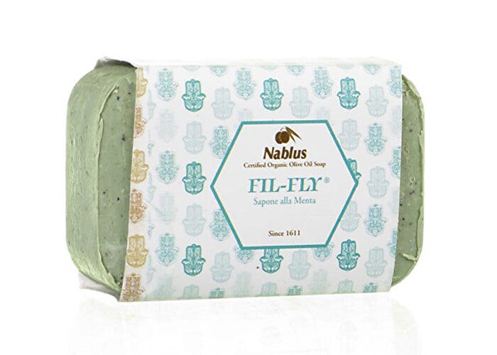 Nablus Sapone Fil-Fly Biologico Vegetale Menta 100g-1
