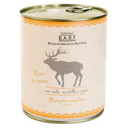 Barf Menu Completo Cibo Umido Trito Di Selvaggina Per Cani Lattina 800g-2