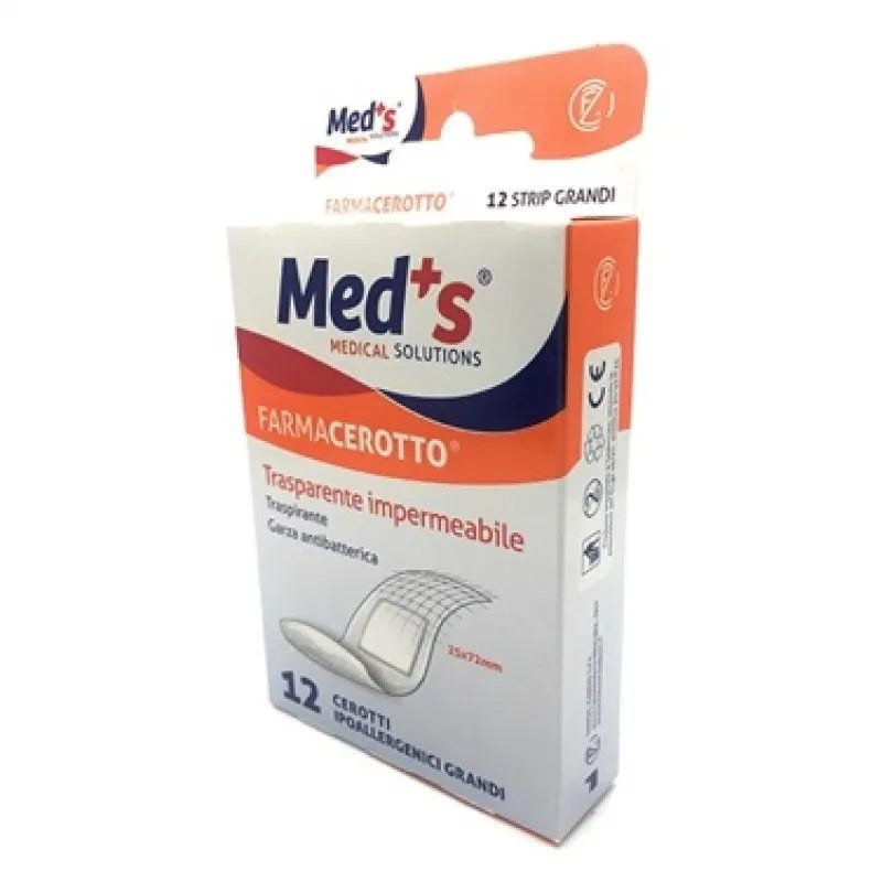 Med's Cerotto Strips Ipoallergenico Grande 12 Pezzi-2