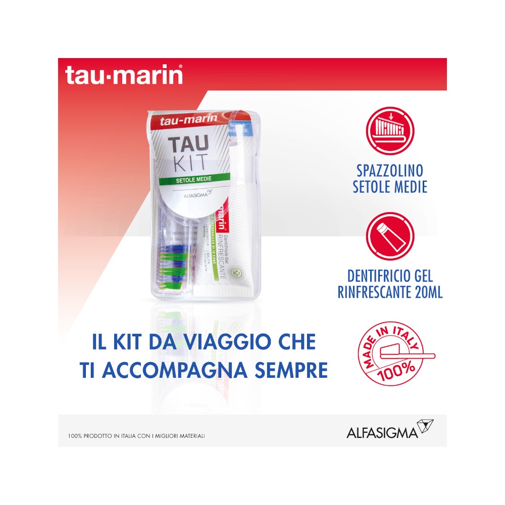 Taumarin Tau Kit Spazzolino Medio + Dentifricio 20ml-6
