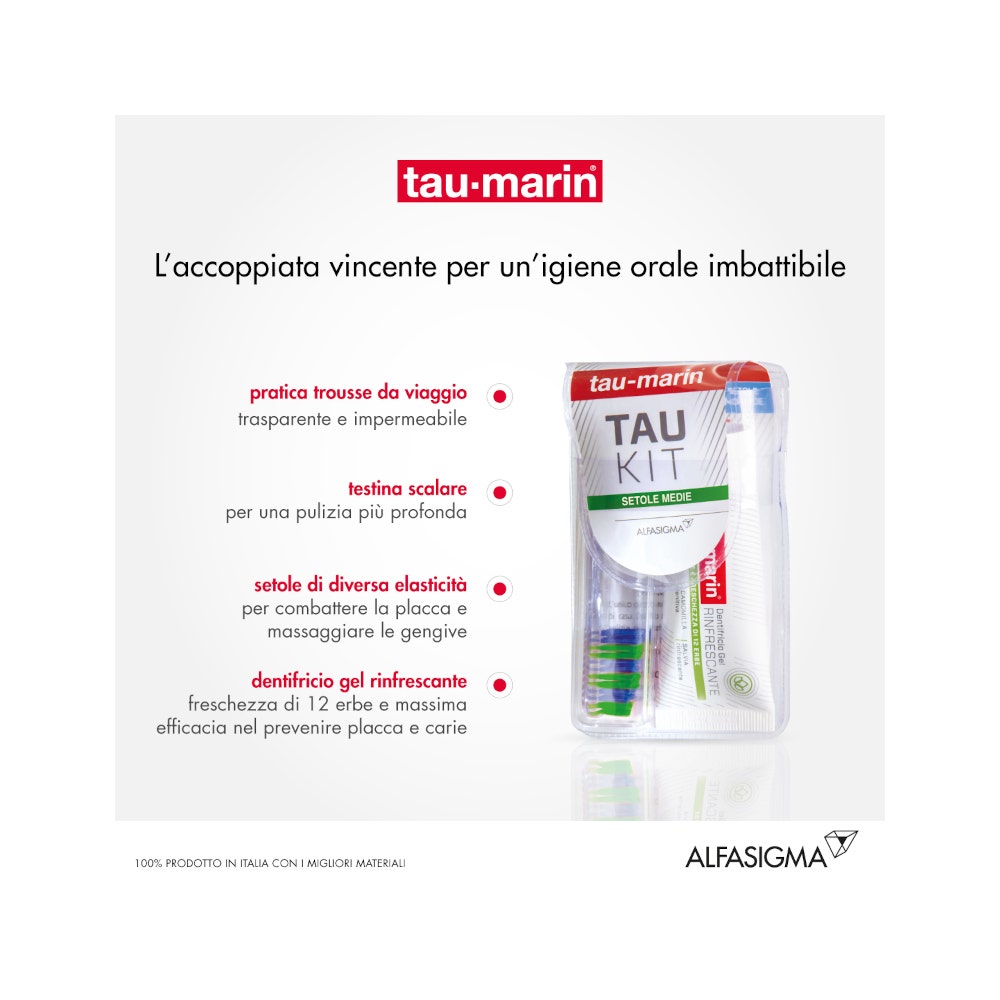 Taumarin Tau Kit Spazzolino Medio + Dentifricio 20ml-7