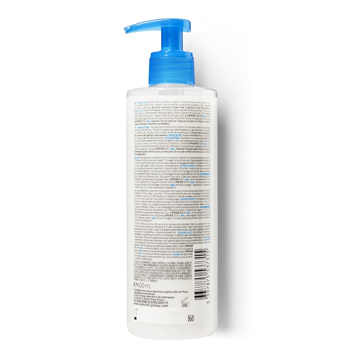 La Roche-Posay Lipikar Syndet AP+ Detergente Corpo 400ml-8