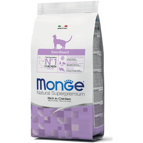 Monge Ricco Di Pollo Cibo Secco Gatti Adulti Sterilizzati Sacco 400g-1