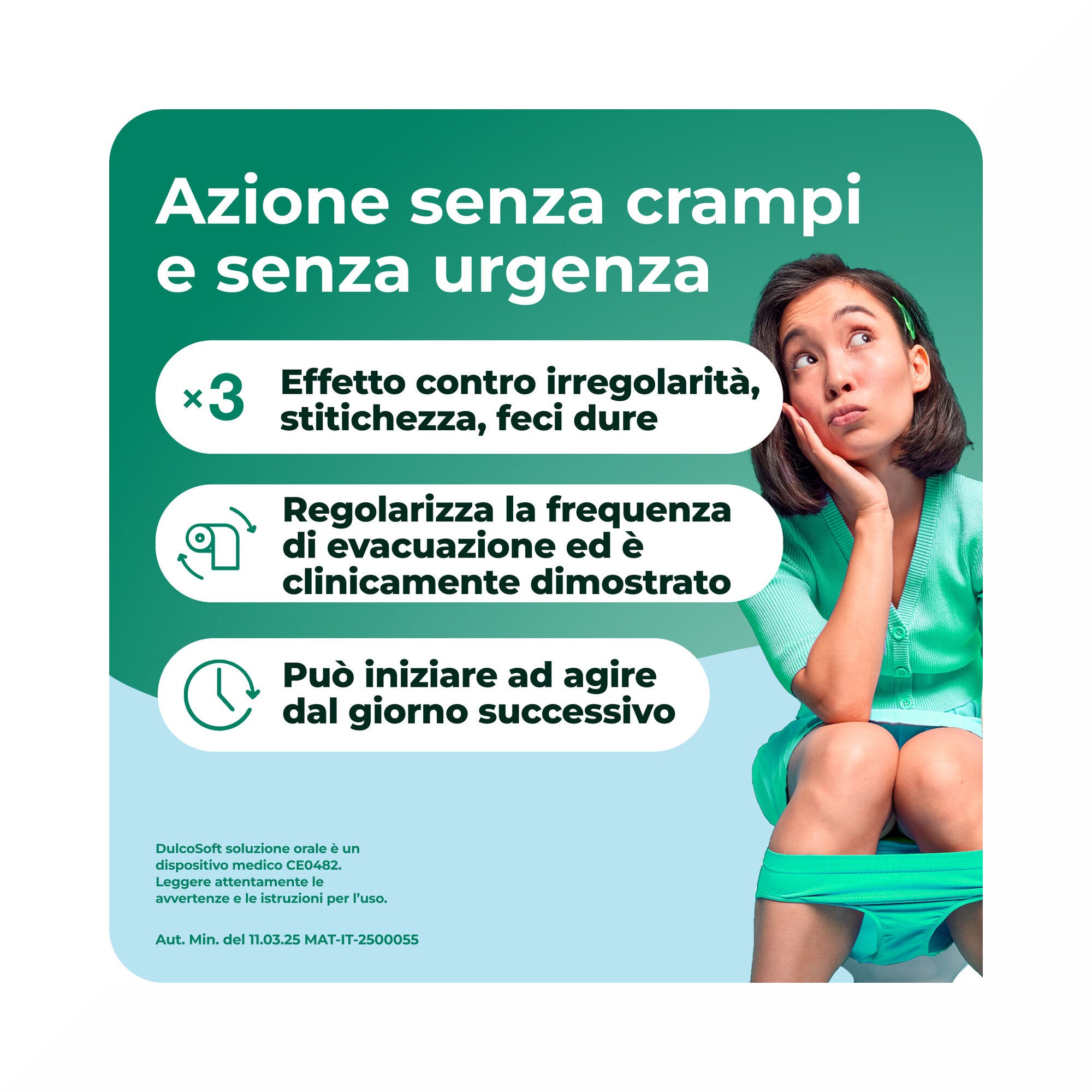 DulcoSoft Lassativo Delicato Macrogol per Stitichezza Soluzione Orale 250ml-3