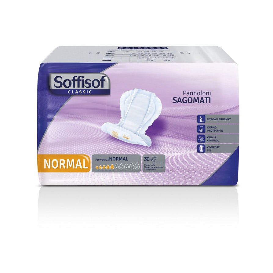 Soffisof Classic Pannolone Sagomato Incontinenza Normal 30 Pezzi-2