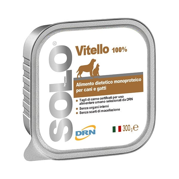 Drn Solo Vitello Alimento Dietetico Monoproteico Umido Per Cani/Gatti 300g-2