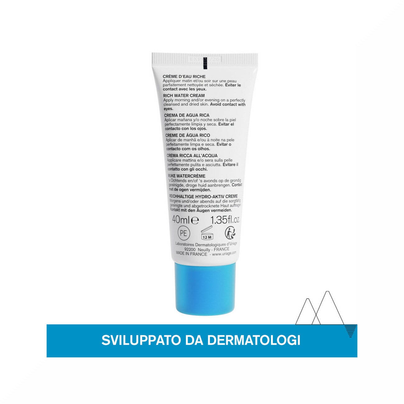 Uriage Eau Thermale Crema Ricca All'Acqua 40ml-2