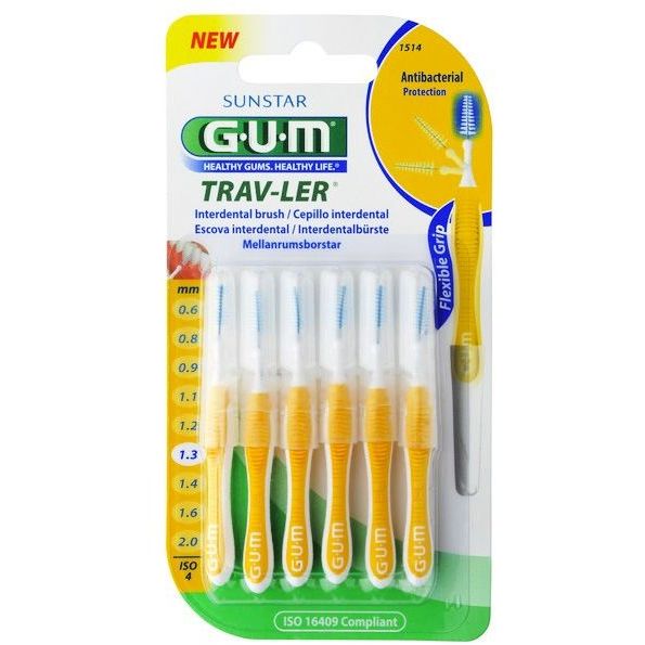 Gum Travler 1514 Scovolini 1,3mm 6 Pezzi
