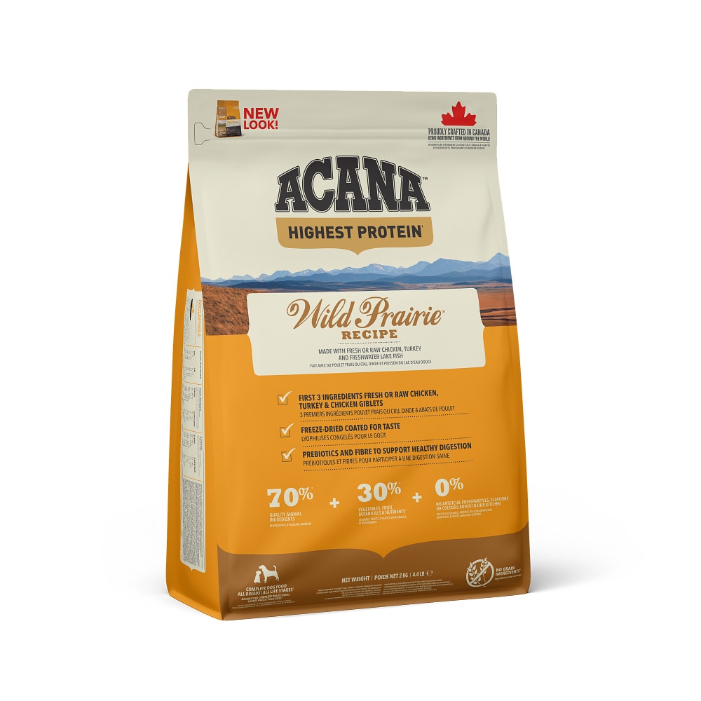 Acana Cane Wild Prairie Highest Protein Crocchette Pollame e Pesce Sacco 2kg-5