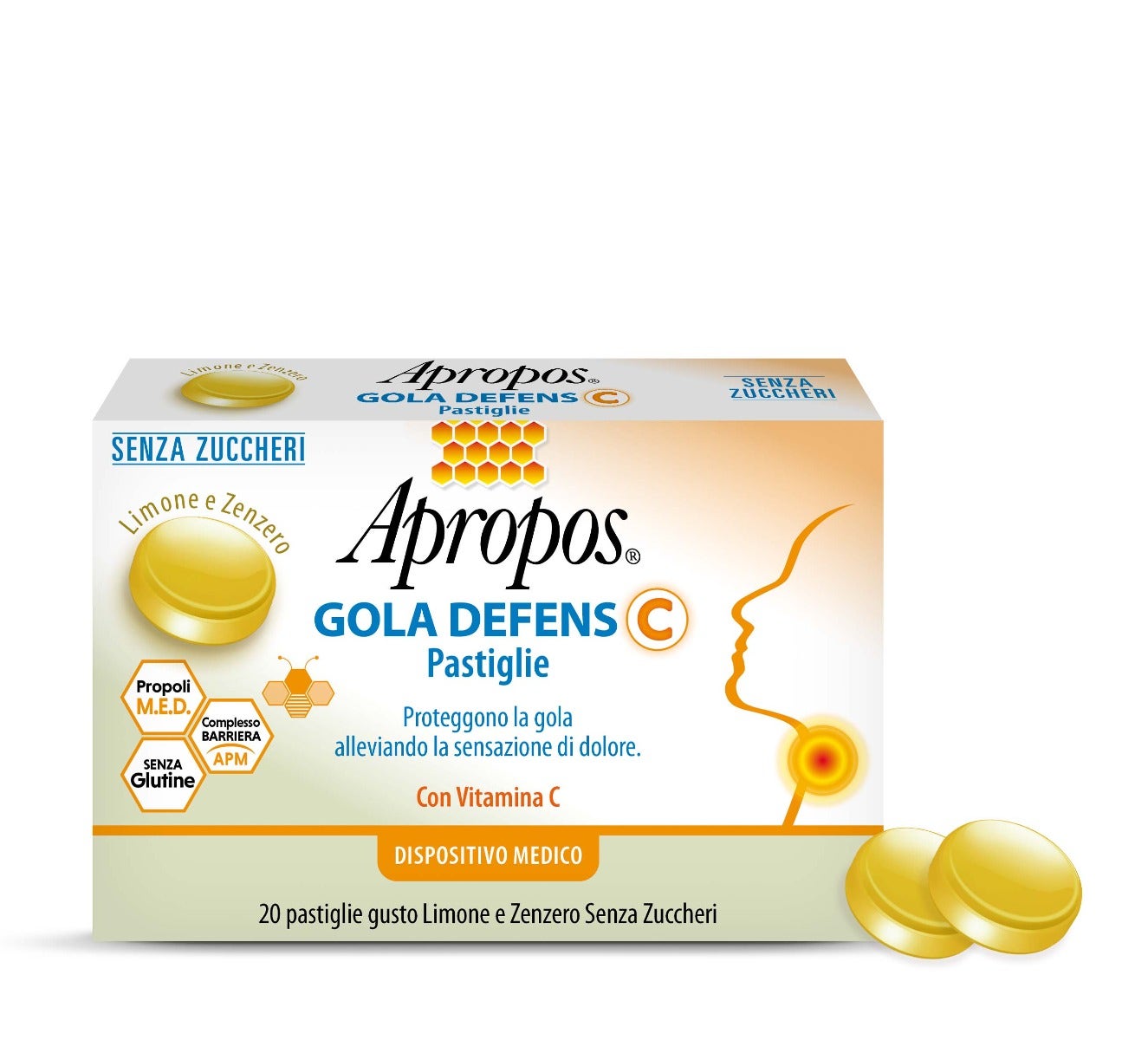 Apropos Gola Defens C Limone/Zenzero 20 Pastiglie-3
