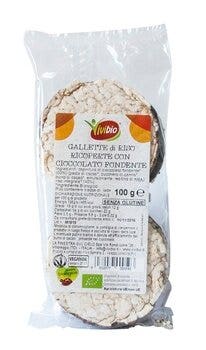 ViviBio Gallette Di Riso Ricoperte Con Cioccolato Fondente Senza Glutine 100g-2