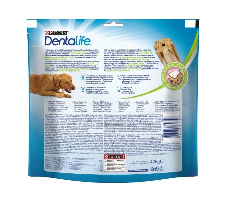 Purina Dentalife Snack Daily Oral Care Per Cani 25 - 40kg Taglia Large 12 Stick-2