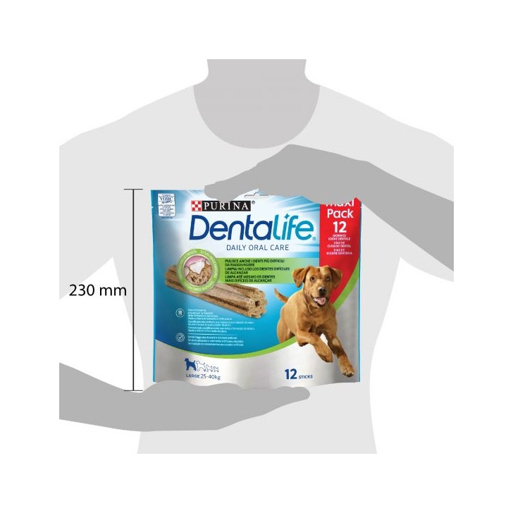Purina Dentalife Snack Daily Oral Care Per Cani 25 - 40kg Taglia Large 12 Stick-3