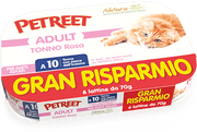 Petreet Tonno Rosa Con Pesce Oceano Cibo Umido Gatto Adulto 6x70g-1