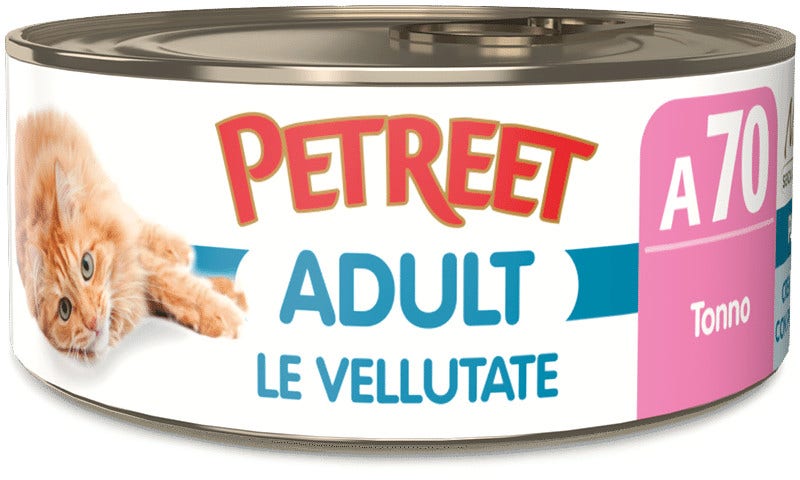 Petreet Vellutate Tonno Cibo Umido Gatto Adulto Barattolo 70g-2
