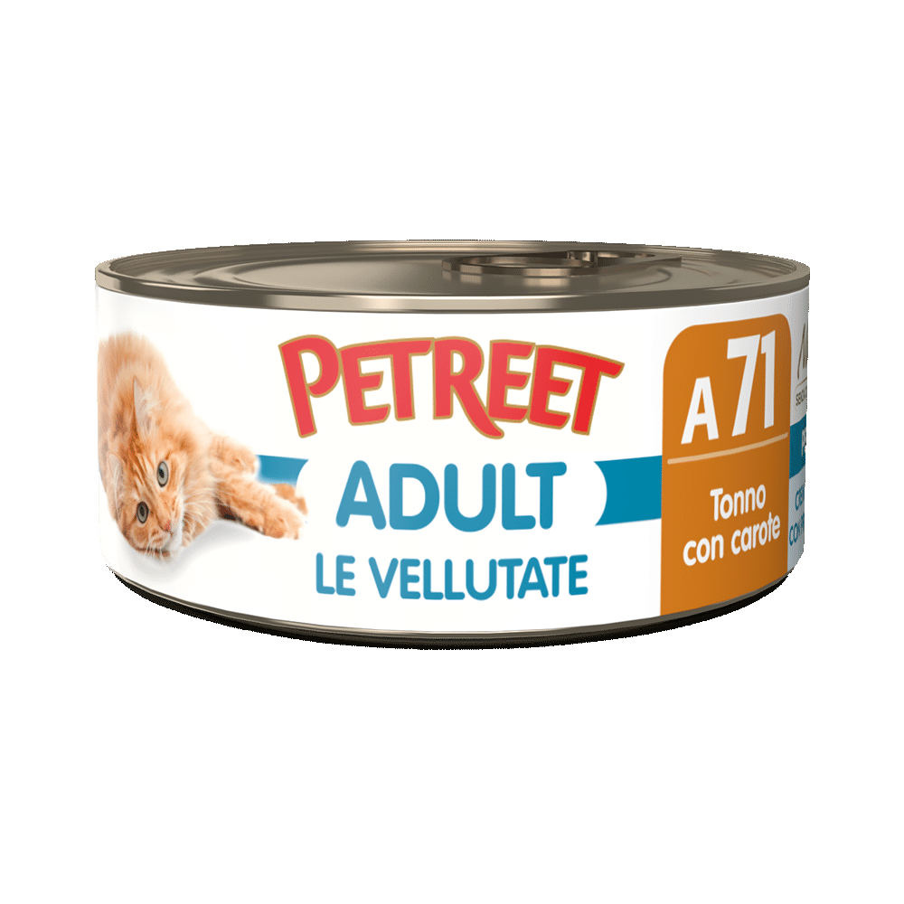 Petreet Adult Le Vellutate Tonno Con Carote Per Gatti Lattina 70g-1