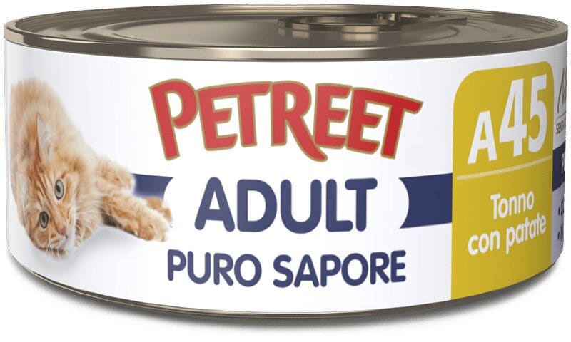 Petreet Puro Sapore Tonno Con Patate Cibo Umido Per Gatti Adulti Lattina 70g-2