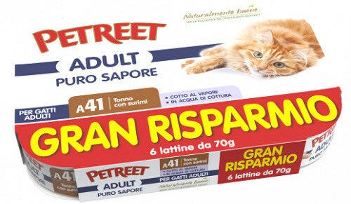 Petreet Tonno Con Aragosta Cibo Umido Gatto Adulto 6x70g-2