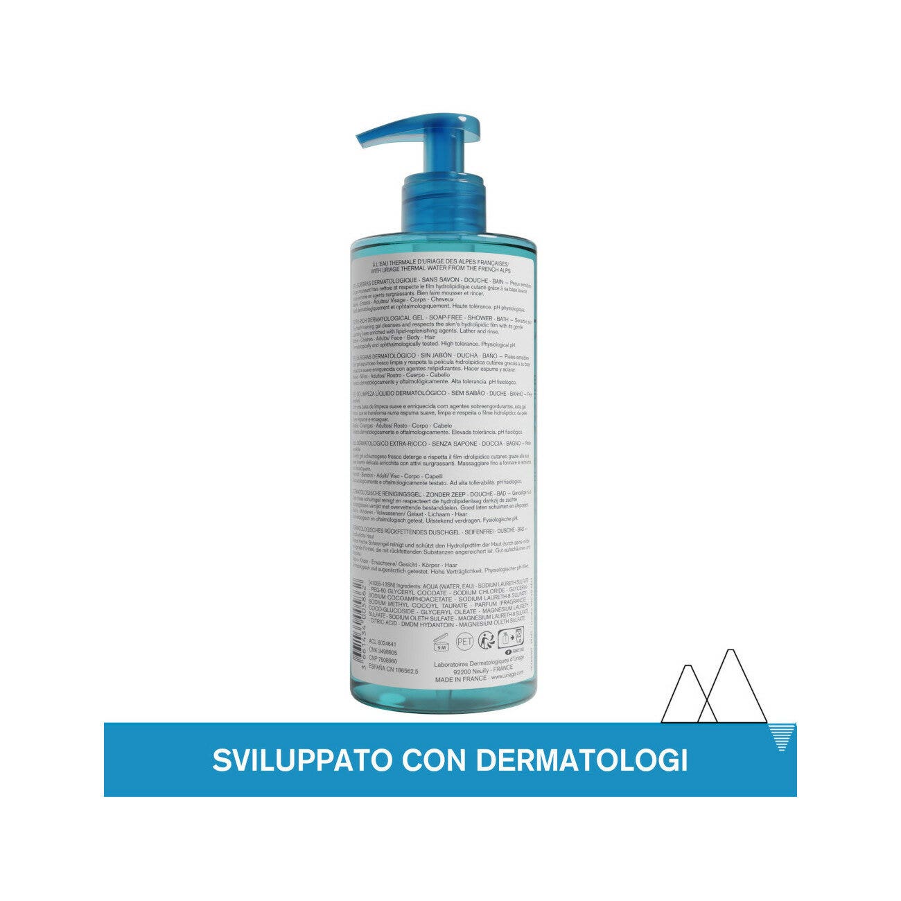 Uriage Gel Detergente Dermatologico Extra-ricco 500ml-2