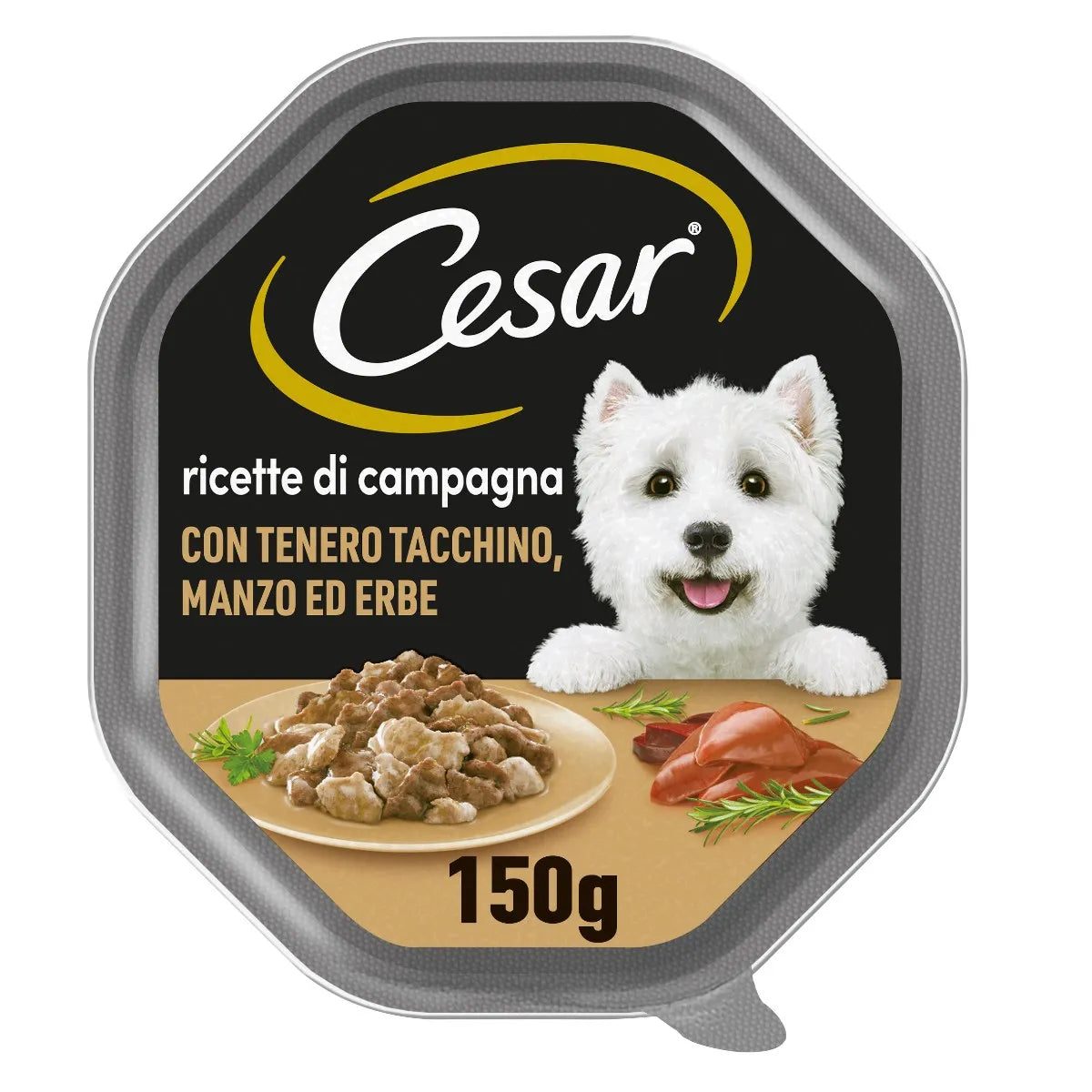 Cesar Flexi Ricette di Campagna Manzo e Tacchino 150 g