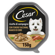 Cesar Flexi Ricette di Campagna Manzo e Tacchino 150 g
