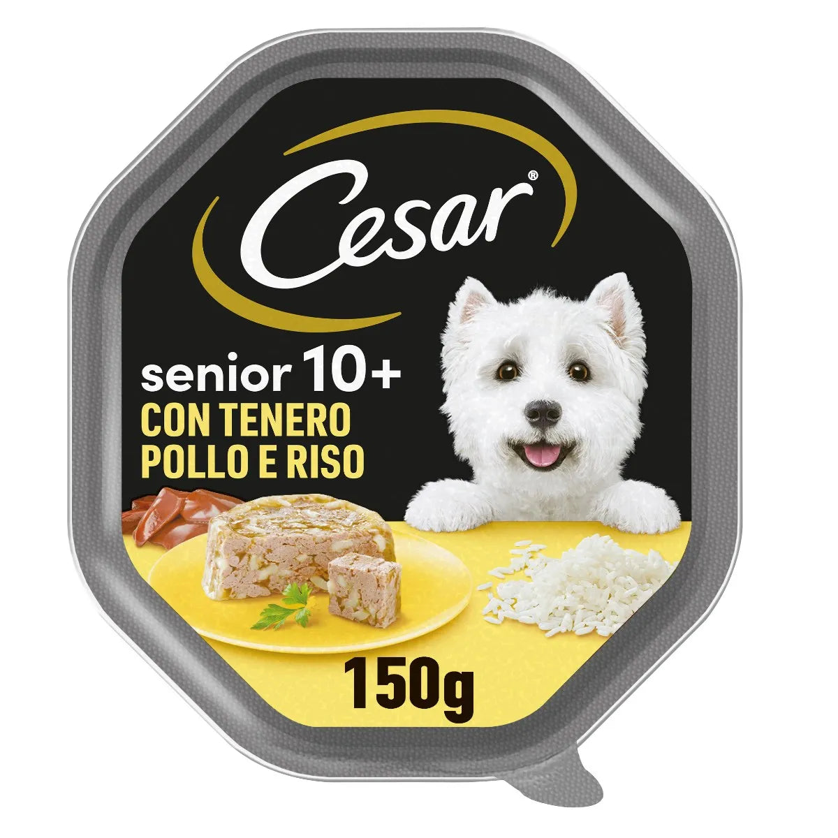 Cesar Flexi Senior 10+ Pollo e Riso in Gelatina 150 g