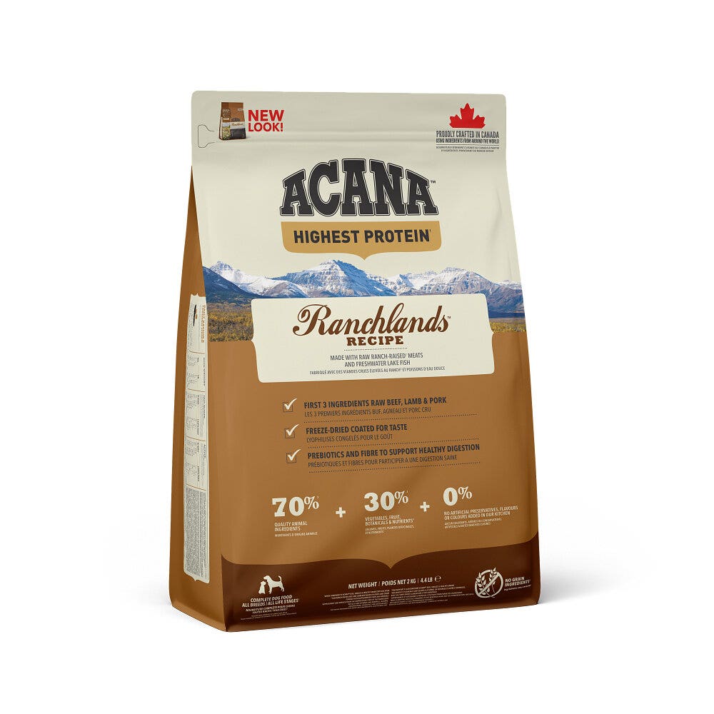 Acana Cane Ranchlands Highest Protein Crocchette Manzo e Agnello Sacco 2Kg-8