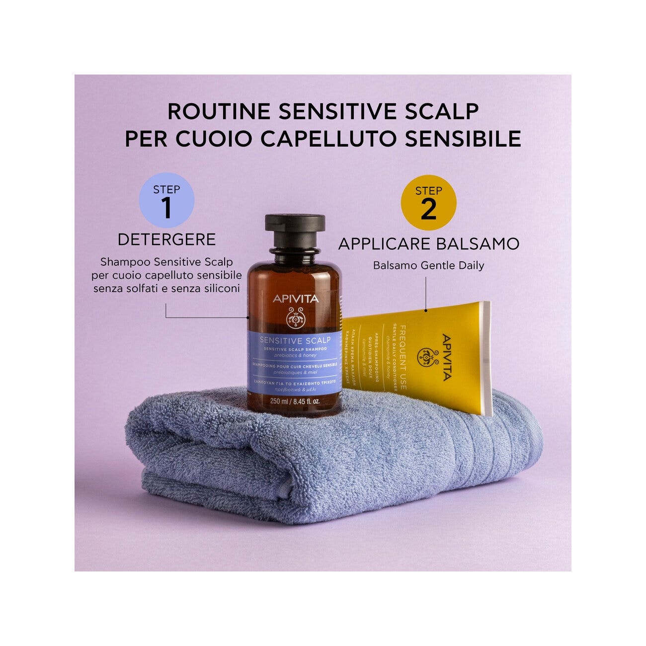 Apivita Shampoo Cute Sensibile Per Capelli 250ml-5