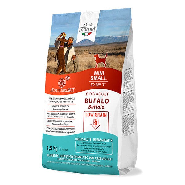 Marpet Aequilibriavet Low Grain Bufalo Cibo Secco Per Cani Adulti Taglia Mini Small Sacco 1,5Kg-3