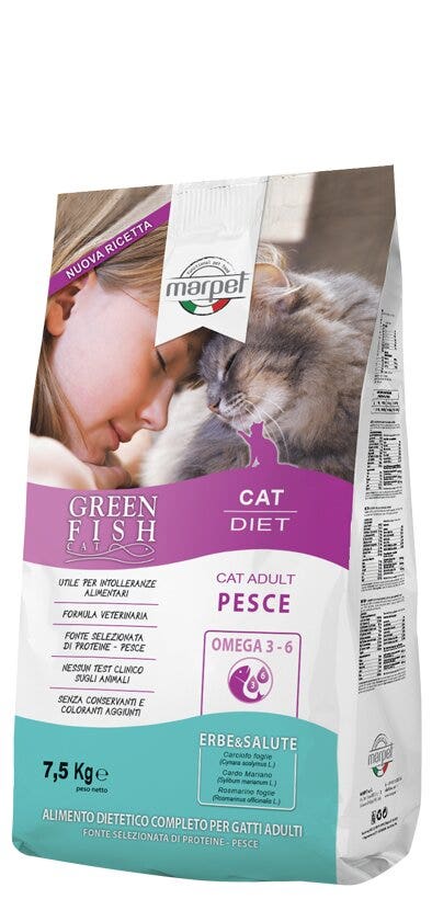 Marpet Greenfish Pesce Cibo Secco Per Gatti Adulti Sacco 7,5Kg-3