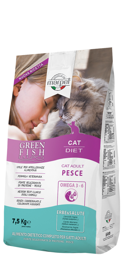 Marpet Greenfish Pesce Cibo Secco Per Gatti Adulti Sacco 7,5Kg-2